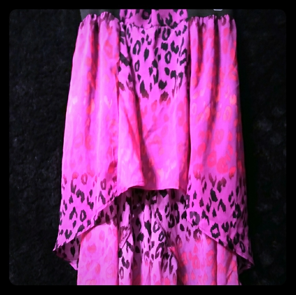 Pink Animal Print Skirt